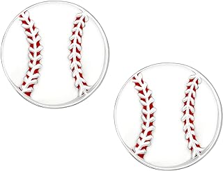 Sportsball Earrings 925 Sterling Silver Dainty Studs Push Back