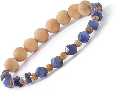 Natural Gemstone Beaded Healing Crystal Bracelets for Women, Unique and Cool Natural Bead Gemstone, Beaded Bracelets for Women Men，Valentines Day Mother's Day Gifts for Mother Wife