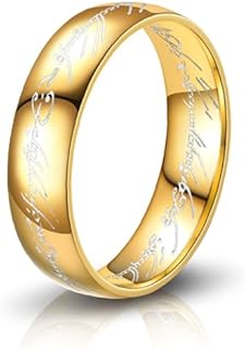 Tungsten Rings for Men 6mm One Ring Lord of Rings Gifts Fidget Ring Spinner Rings Wedding Bands for Him Comfort Fit Size 6 to 45