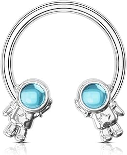 OUFER Helix Earrings Hoop, 16G 316L Surgical Steel Nose Rings,Daith Conch Chain pendant Piercing Jewelry for Women Girls