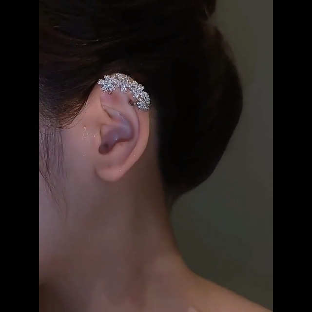 2PCS Women's Clip-On Earrings Hook Without Pierced
