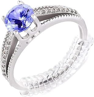 5 STARS UNITED Clear Silicone Ring Guard- Ring Sizer Adjuster for Loose Wedding Rings- Pack of 12 in 2 Sizes- Invisible and Comfortable for Women and Men