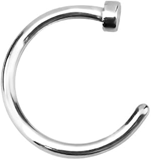 Forbidden Body Jewelry Nose Rings Hoop, Hoop Nose Ring, Nose Ring Hoop, Surgical Steel Comfort Fit Nose Ring Hoop/Rose Gold Tone/Yellow Gold Tone 18G-22G (8-10mm)