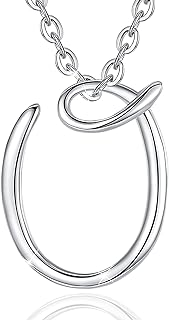 925 Sterling Silver Initial Necklaces for Women - 18-20 Inch Chain