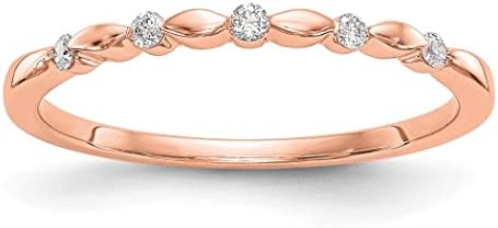 14k Rose Gold Clasp, 1/15 Carat Diamond Engagement Ring, No Gemstone, Perfect for Women, Classic Design
