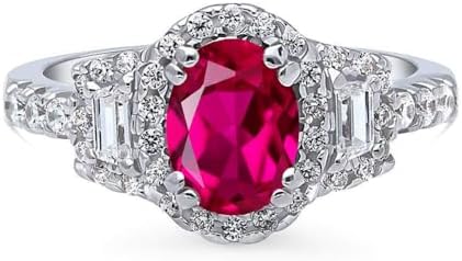 10K 14K 18K Solid Gold 1.5 Carat 8X6 MM Oval Shape Gemstone Engagement Ring for Women Emerald Cut Halo Moissanite Gemstone Birthstone Anniversary Wedding Rings