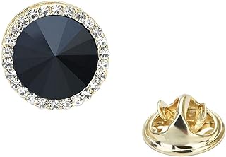 Sparkle Round Brilliant Cubic Zircona Crystal Rhinestone Bouquet Brooch Pin Lapel Pins Tie Pin for Men Women