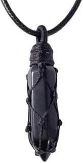 EDEN'S CALL Healing Hexagonal Crystal Point Pendant Necklace for Unisex Adjustable Dainty Natural Stone Pendulum Amulet for Good Luck