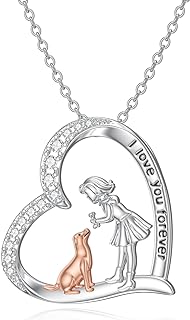 Cow/Cat/Tiger/Panda/Dragon/Fox/Dog Necklace Sterling Silver Turquoise Crystal Horse/Owl/Axolotl/Pig/Sloth Pendant Animals Jewellery Gifts for Women Girls