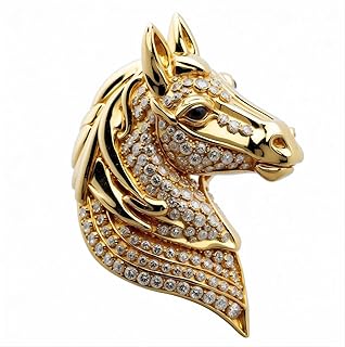 Generic 1.5"" Rhinestone Horse Brooch | Horse Pin | Brooch Aesthetic Pin - Horse Animal Art Pins Fashion Pins