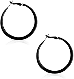 70s 80s Classic Vintage Big Colorful Matte Metal Hoop Earrings Retro Neon Large Earrings Party Dangle Drop Earrings Accessories for Women Girls Elegant Jewelry Gifts