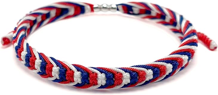 LAMIBEE Country Proud, Country Flag Color Tibetan Wrist Wrap Bracelet, Amulet and Boho Style Rope Bracelet and Bangles for Women, Men, String Thread Bracelets