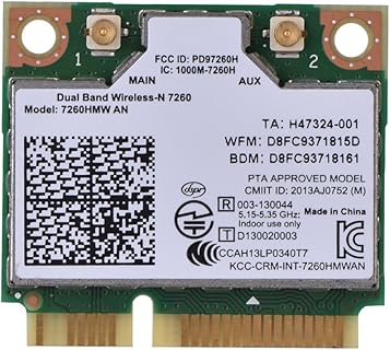 Tangxi Mini PCI Carte Réseau pour PC Portable, 300 Mbps, Double Bande 2.4G/5G avec Bluetooth 4.0, Compatible Ordinateur et Portable, pour Connexion Wi-Fi Rapide et Stable