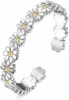 ORAZIO Toe Rings for Women 925 Sterling Silver Toe Rings Adjustable Band Silver Toe Rings Snake Cubic Zirconia Daisy Flower Open Cuff Toe Ring Set Beach Foot Jewelry for Summer