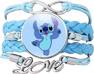 Lobster Claw Clasp, ANEIMIAH Stitch Charm Bracelet, Link Chain, Metallic Gem, Perfect for Women and Girls, Bronze Finish - Ideal Birthday Gift