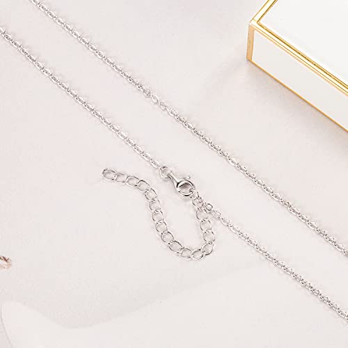 Italian 925 Sterling Silver Necklace For Women Girls 0.9mm Box Chain 1.3mm Rolo Chain O-Chain Lobster Claw Clasp - Pendant Chain - 16 "18" 20 "22" 24 "26" Jewelry Gift