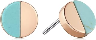 Turquoise Stud Earrings for Women 18K Gold Plated Hypoallergenic Small Studs Geometric Nickel Free Earrings for Women Girls