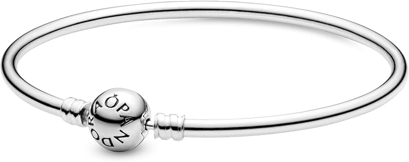 Pandora Moments Ball Clasp Bangle for Women - Compatible Moments Charms - Bangle Charm Bracelet - Mother's Day Gift - With Gift Box