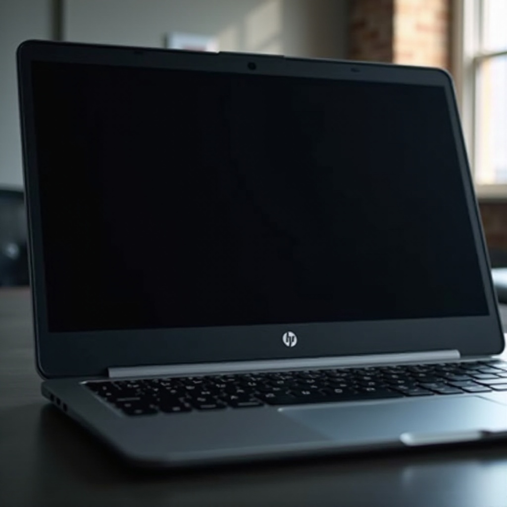 portatil hp pantalla negra