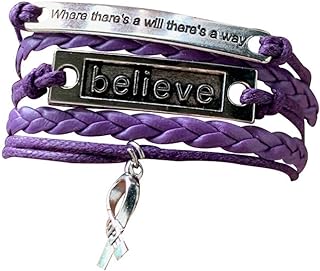 Infinity Collection Cancer Awareness Purple Ribbon Bracelet, Pancreatic Cancer Bracelet, Awareness Bracelet, Survivor Gift for Women