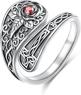 JZMSJF Spoon Rings for Women, 925 Sterling Silver Cross Ring Adjustable Wide Thumb Rings Victorian Style Vintage Toe Rings for Girlfriend Mom Grandma