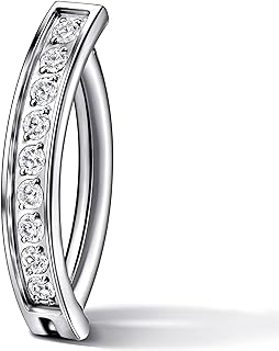 OKSOLE Titanium Belly Button Rings 14G Clicker Belly Button Rings for Women Clicker belly piercing