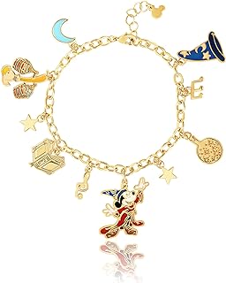 Disney Womens Mickey Mouse Fantasia Charm Bracelet - Mickey Mouse Bracelet Jewelry