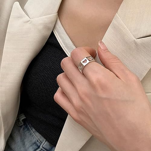 Handmade 925 Sterling Silver Ring Boho Thumb Band Open Statement Rings for Women Jewelry Christmas Gifts