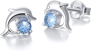 S925 Sterling Silver Unicorn Earrings Cat Earrings Elephant Earrings Panda Earrings Penguin Earrings Forever Love Animal Stud Earrings Gift for Her, Women, Daughter