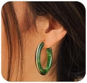 Acrylic Hoop Earrings for Women Tortoise Resin Earrings Fashion Colorful Bohemia Statement Dangle Earring Studs for Girls