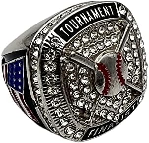 Premium Baseball Wedding Ring with Clear Quartzite for Team Players, Gold-Plated Home Plate Design
