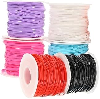 Operitacx 3 Sets PVC Braided Rope DIY Kits Key Chain Lanyards Keychain for Crafts Stretchy Bracelets Glitter Keychain Lanyard Kit Woven Bracelets Stainless Steel Flat Bracelet Cord