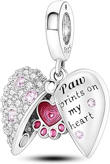 Clover Charm Bracelet with Sterling Silver Chain and Cubic Zirconia Gems for Women and Teens - Dog, Evil Eye, Travel, Love, Mom Dangle Designs