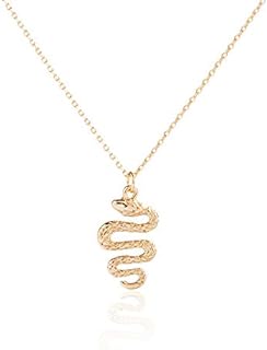 Charming Rhinestone-Embellished Snake and Crocodile Pendant Necklace with Lobster Clasp, Ideal for Fashion-Savvy Individuals, Ditsy Design