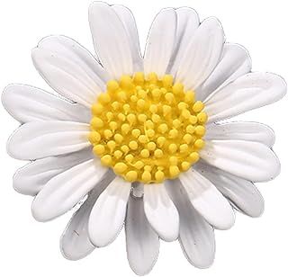 Multicolor Cute Daisy Flower Brooch Pins, Plant Sunflower Suit Lapel Pin,Pink Yellow White Sun Flower Dress Neckline Pin Enamel Charm Daisy Coat Collar Brooch for Women Girls Men Jewelry Gifts