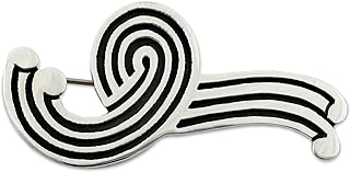 NOVICA Handmade .925 Sterling Silver Brooch Pin Medium No Stone Mexico Modern Aztec [1.2 in L x 2.4 in W x 0 in D] 'Silver Fountain'