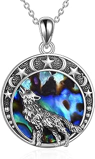 LUHE Sterling Silver Dragon/Wolf/Phoenix/Hummingbird/Horse/Unicorn Religious Pendant Necklace for Women Oxidized vintage Celtics Necklace Jewelry Christmas Gifts