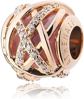 Spiritual Dreamcatcher Gold Cross Charm Bracelet with 925 Sterling Silver Chain and Clear CZ Gemstone for Women, Round Design