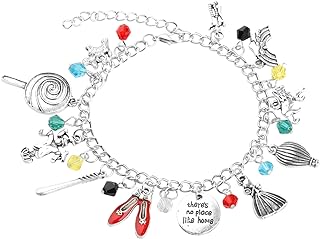 Anime-Inspired Wizard Charm Bracelet with Rhinestone and Stainless Steel Chain, Perfect Cosplay Jewelry Gift for Movie Lovers