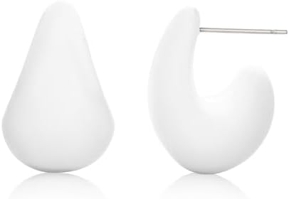 Acrylic Huggie Earrings, Colorful Dome Huggie Hoop Earrings for Women and Girls