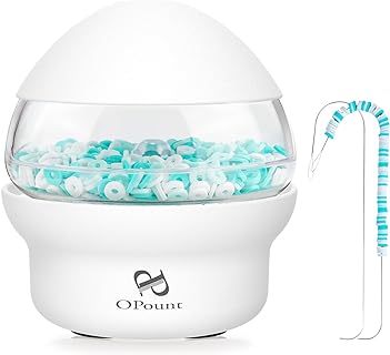 PP OPOUNT Electric Bead Spinner | Clay Bead | Seed Bead Spinner with 2 Big Eye Beading Needles, Fast Beading Bead Spinner for Jewelry Making, DIY Waist Beads, Bracelets, Necklace (Patent)