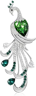 Peacock Brooches for Women Crystal Pins - Sparkling Rhinestone Brooch Jewelry Ladies Wedding Bouquet Brooches Pin for Anniversary, Birthday, Christmas