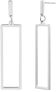 Charm Chic Minimalist Punk Metal Triangle Rectangle Geometry Dangle Drop Earrings For Women Girls Teen Men Costume Jewelry