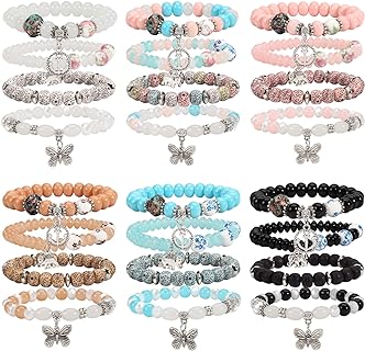 6Set Boho Bracelets for Women Butterfly Beaded Bracelet Jewelry