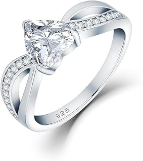 925 Sterling Silver Infinity Promise Ring with AAA Cubic Zirconia for Women, Classic Cross Criss Design, Ideal for Weddings, Engagements, Anniversaries - Size 5-10