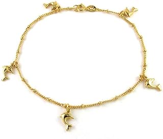14K Gold Plated Charm Anklets For Women Girls, Dainty Foot Jewelry, Fashion Accessories and Gadgets, Summer Beach 10 Inch Ankle Bracelets, Cute Chain Link Anklet