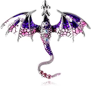 Enamel Dragon Brooch Vintage Punk Dragon Animal Brooch Domineering Flying Dragon Brooch Personality Clothing Hat Bag Accessories for Men Women