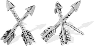Boma Jewelry Sterling Silver Crossed Arrow Stud Earrings