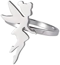 EUEAVAN Trendy Wendy Princess Tinker Bell Ring Fairy Pixie Angel Ring Exquisite Magic Dancer Ballet Jewelry Fairy Tale Quotes Girls Women Teens
