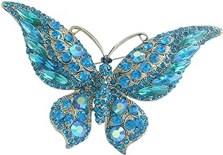 Sindary Jewelry Zeepoffine 3.74" Butterfly Brooch Pin Pendant Rhinestone Crystal Austrian Crystal BZ4538